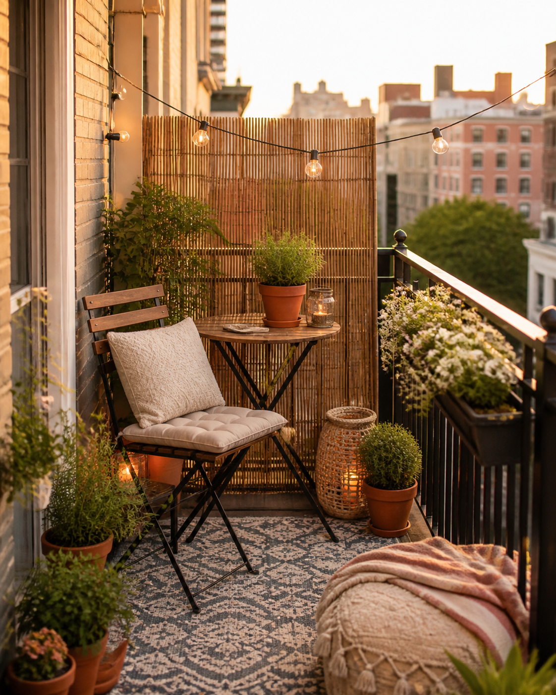 Renter-friendly balcony makeover